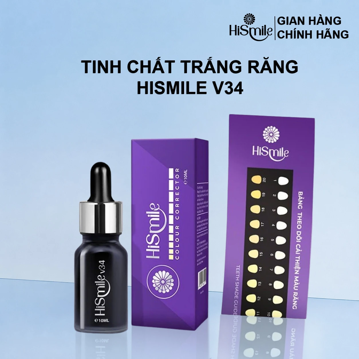 Tinh chất HiSmile V34 10ml - Chuyên cho nam, hỗ trợ răng trắng sáng