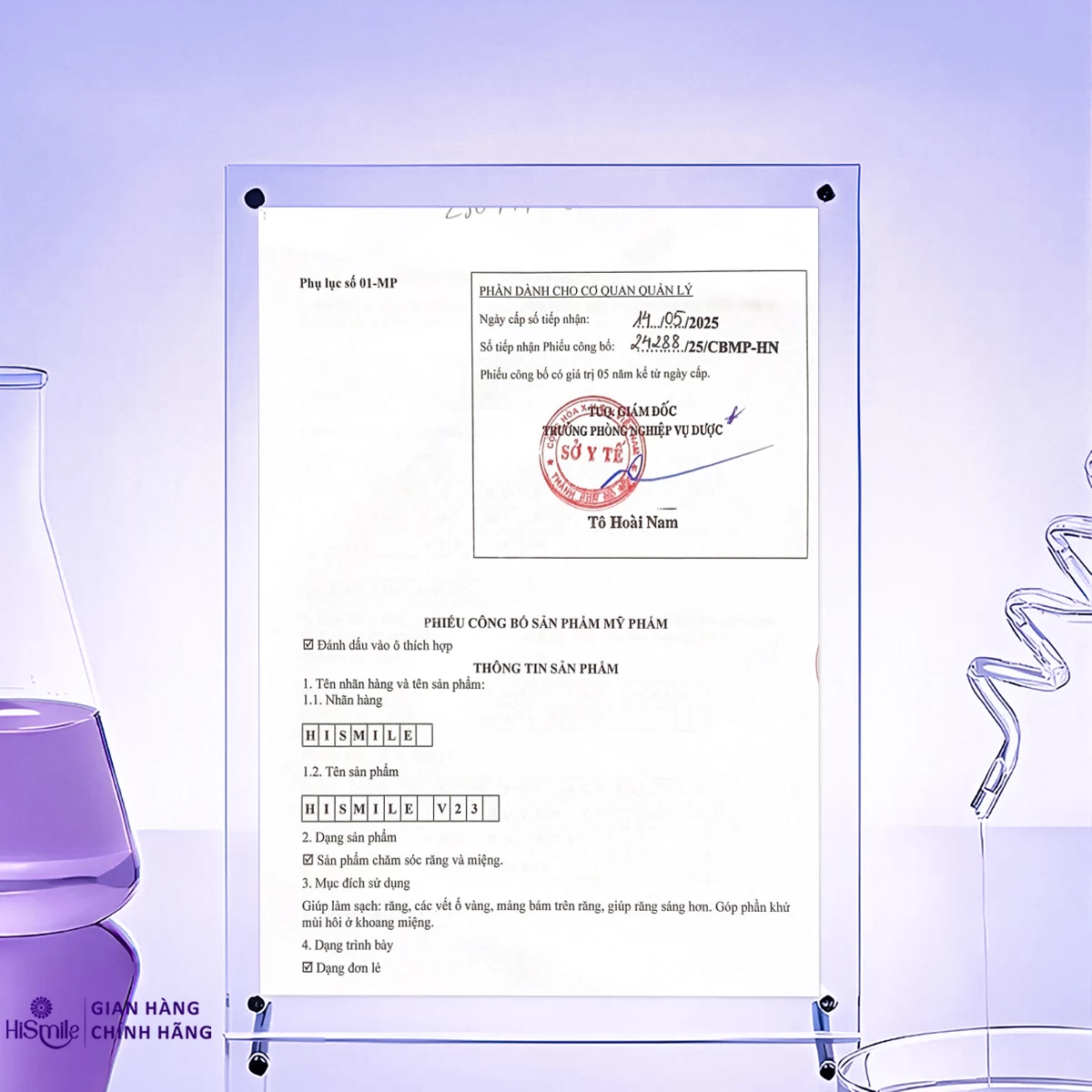 DƯỠNG TRẮNG RĂNG CAO CẤP HISMILE V23 - 30ml, Mua 1sp tặng 1 phiếu theo dõi trắng răng+HDSD. - Ảnh 3