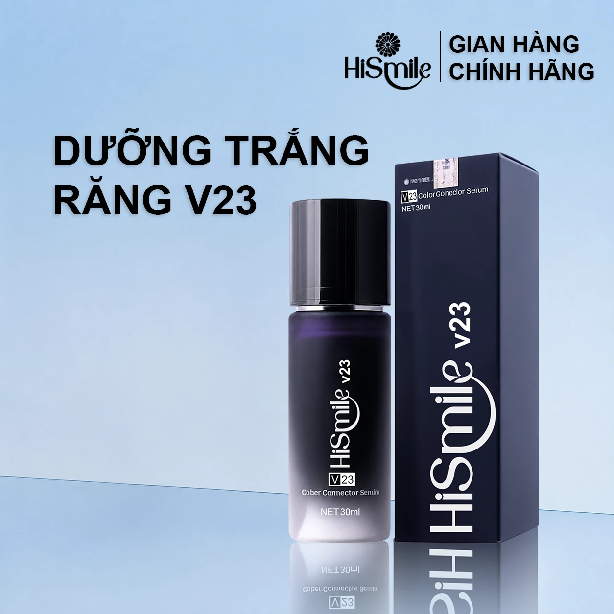 Dưỡng trắng răng HiSmile V23 30ml - Chuyên cho người niềng răng, hỗ trợ răng trắng sáng